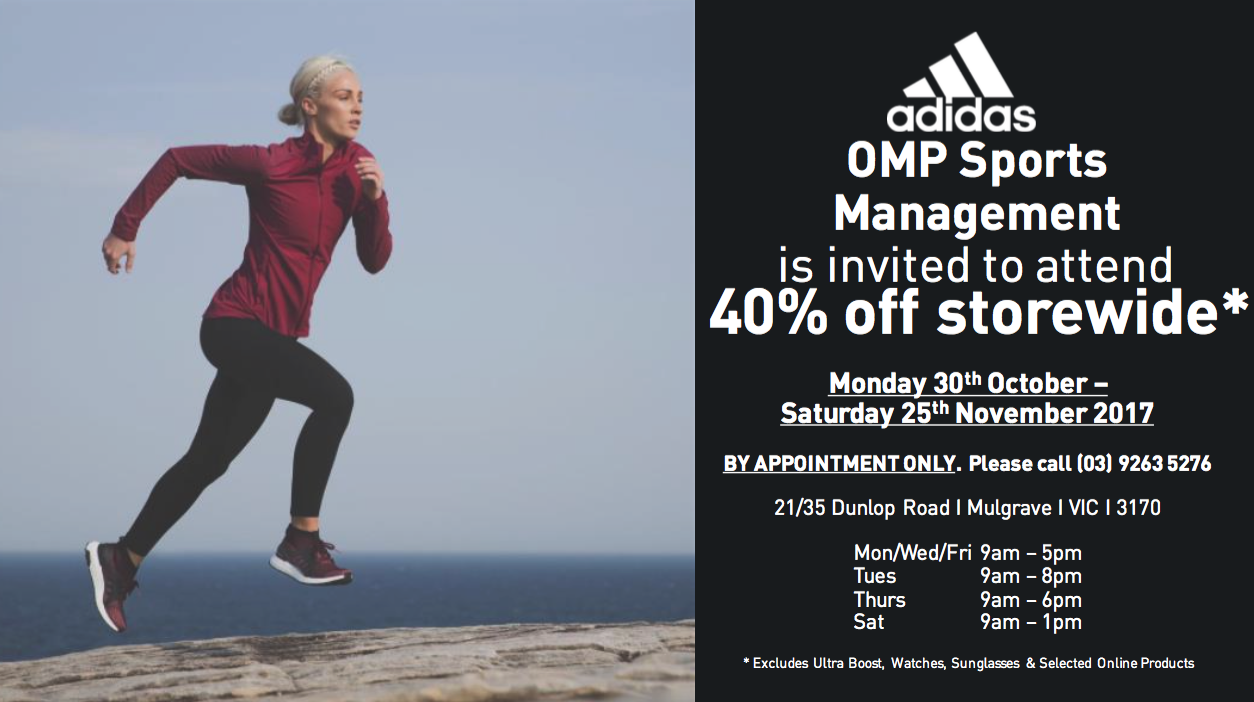40% off Adidas storewide - OMP Sports 